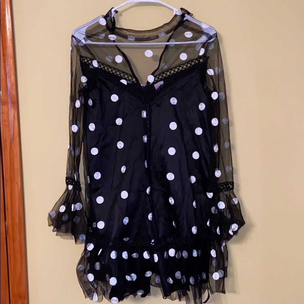 Polka Dot Romper Dress